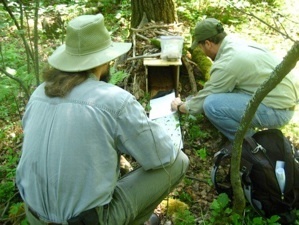 Dave Choate with camera trap at UNDERC-East
