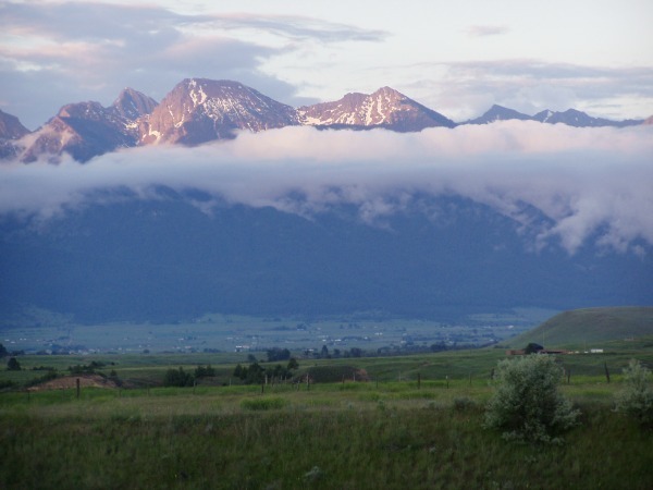 Mission Mountains as viewed from the Hill Site on the National Bison Range